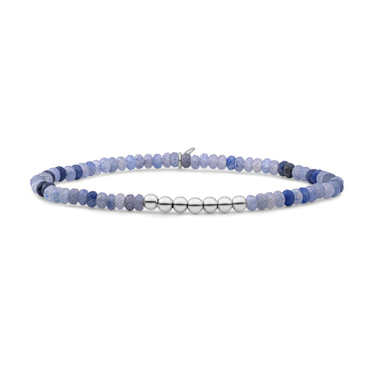 SPARKLING Bracelet Blue Aventurine 4MM Reverse Universe Silver