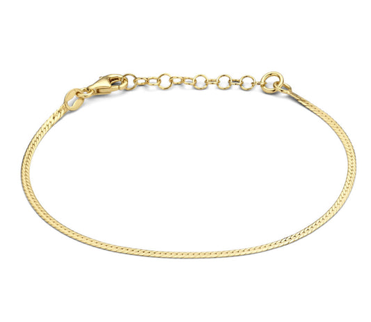 L-Kasius armband plat 1,7 mm 16 + 3 cm 3 micron