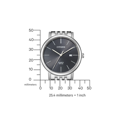 CITIZEN Quartz Horloge voor Heren – Grijze Wijzerplaat BI5070-57H