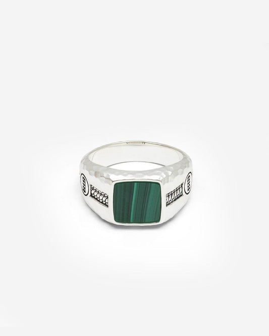 BUDDHA TO BUDDHA TANGGUH SMALL RING MALACHITE ZILVER