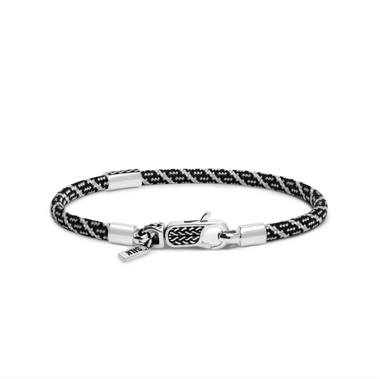 SILK 785AZ5 ARMBAND ZILVER & PARACORD