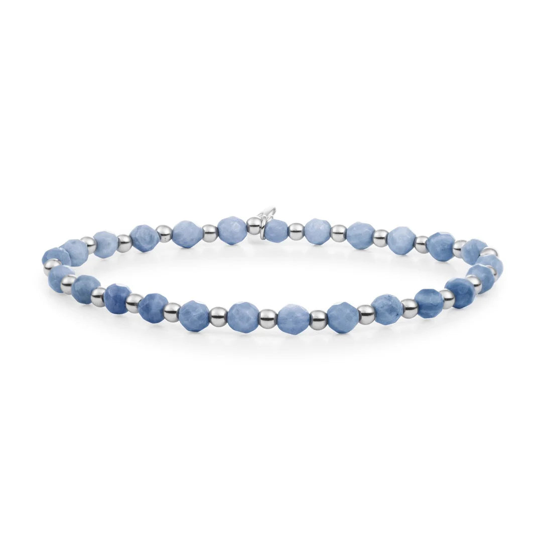 SPARKLING Bracelet Blue Aventurine Interstellar Silver 3MM