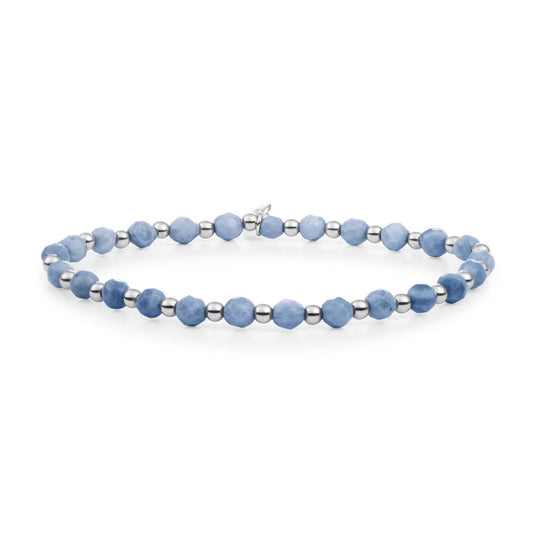 SPARKLING Bracelet Blue Aventurine Interstellar Silver 3MM