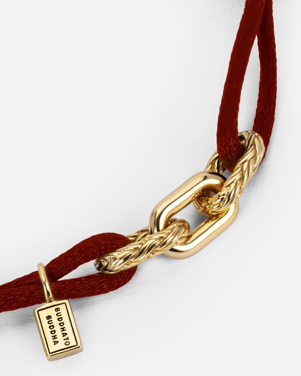 BUDDHA TO BUDDHA KOORD ARMBAND KATJA VERGULD ROOD