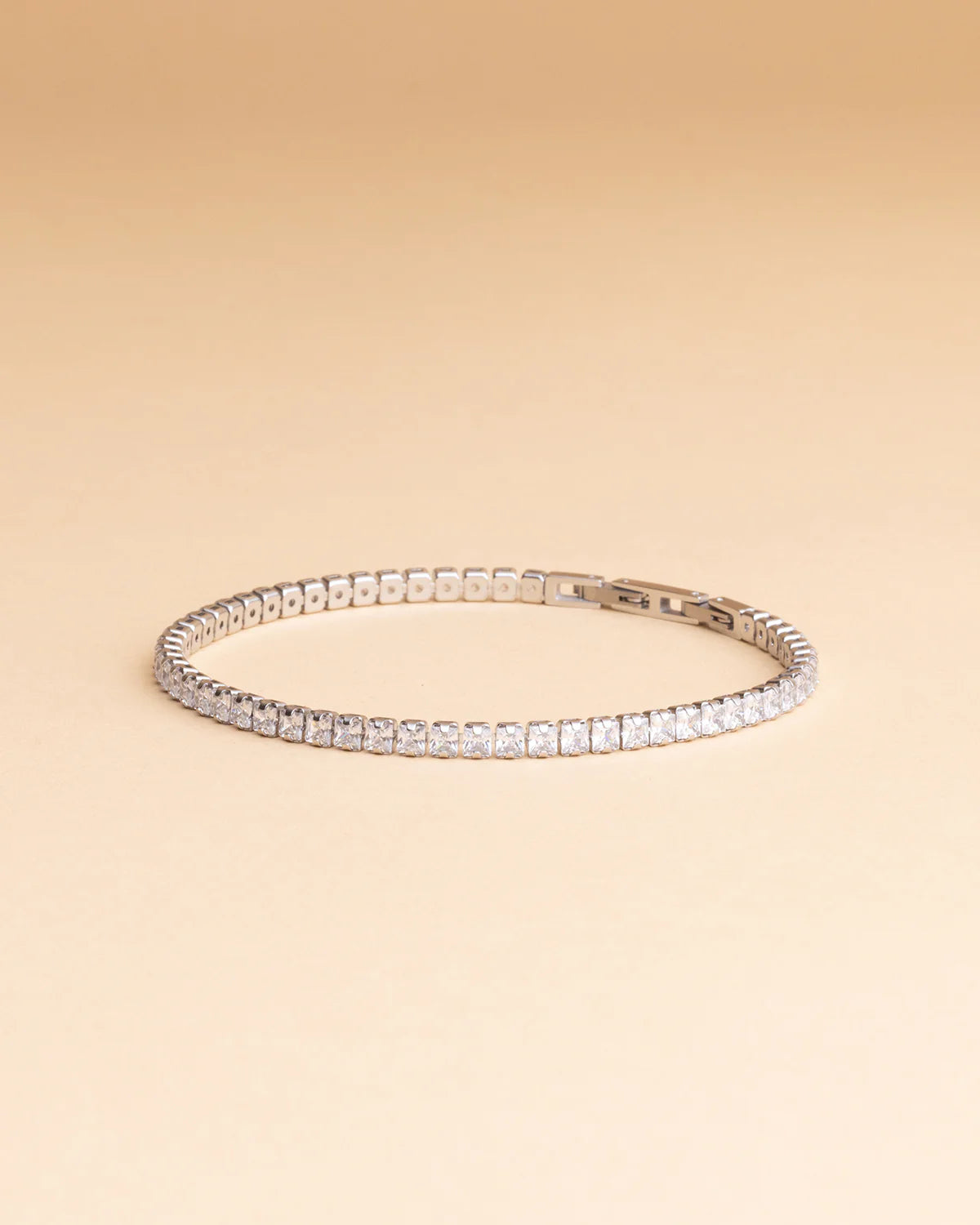 GEMINI Luxus 3mm zilver-witte tennisarmband