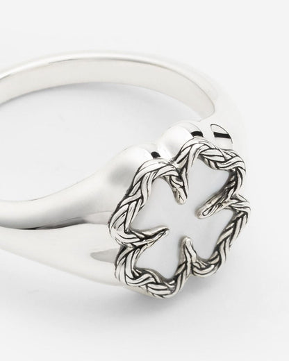 BUDDHA TO BUDDHA KATJA KLAVER ZEGELRING MOTHER OF PEARL ZILVER