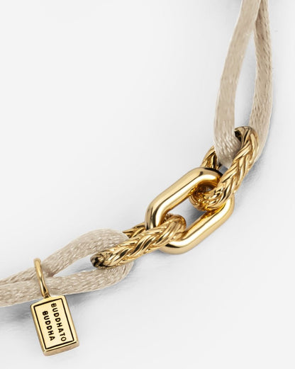 BUDDHA TO BUDDHA KOORD ARMBAND KATJA VERGULD BEIGE