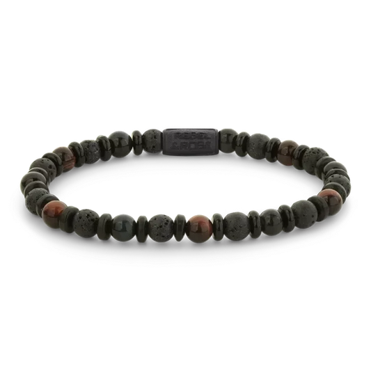 Rebel & Rose Armband Variation Mix-Black 6mm