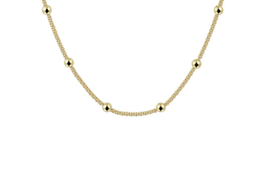 L-Kasius collier bolletjes 3,0 mm 40 + 4 cm 3 micron