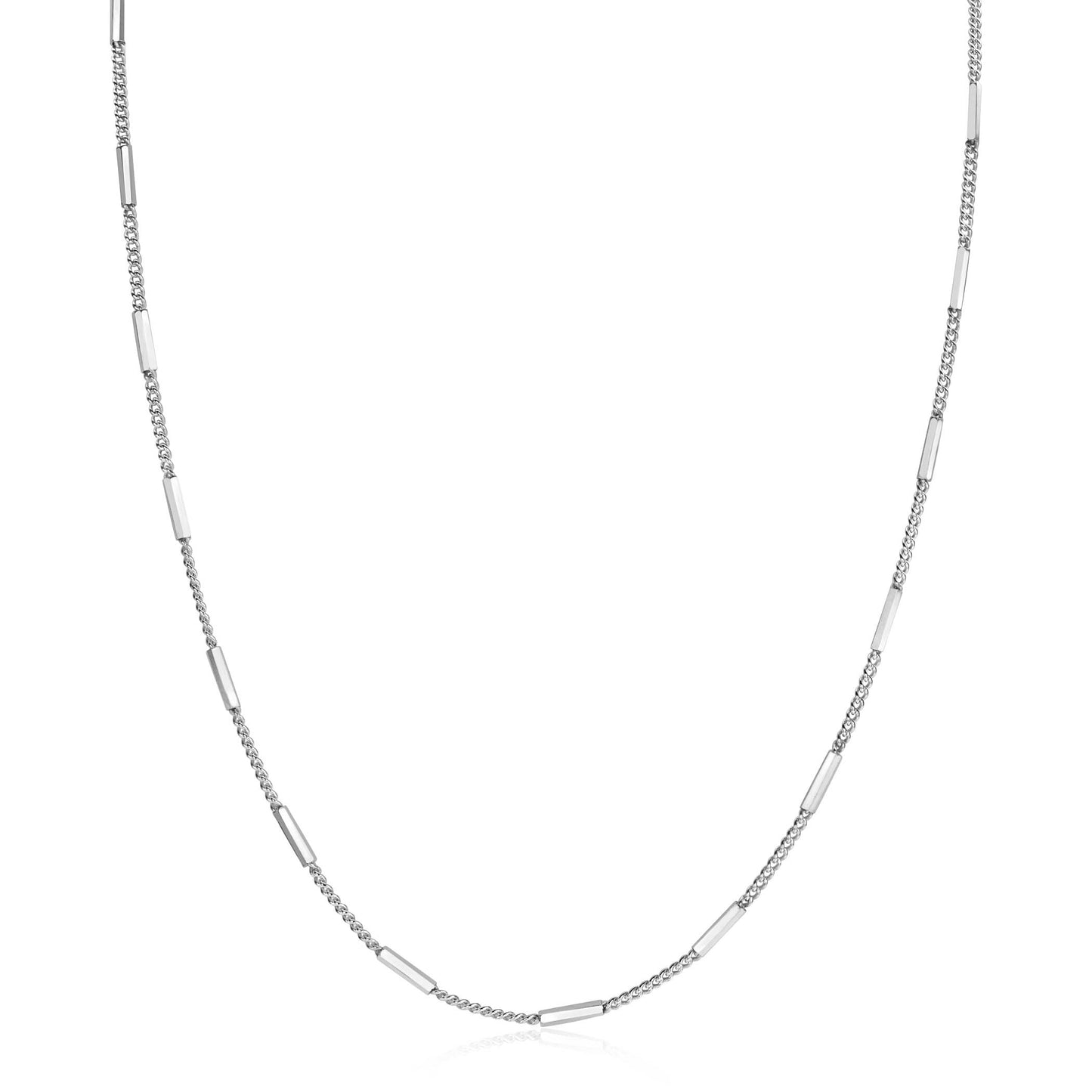 ZINZI zilveren gourmet ketting 45cm