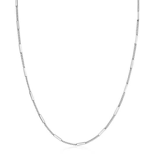 ZINZI zilveren gourmet ketting 45cm