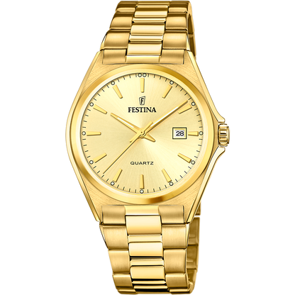 FESTINA KLASSIEK HEREN HORLOGE GOUDKLEURIG F20555/3