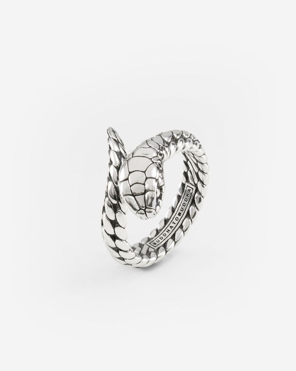 BUDDHA TO BUDDHA RING BEN XS SLANG ZILVER