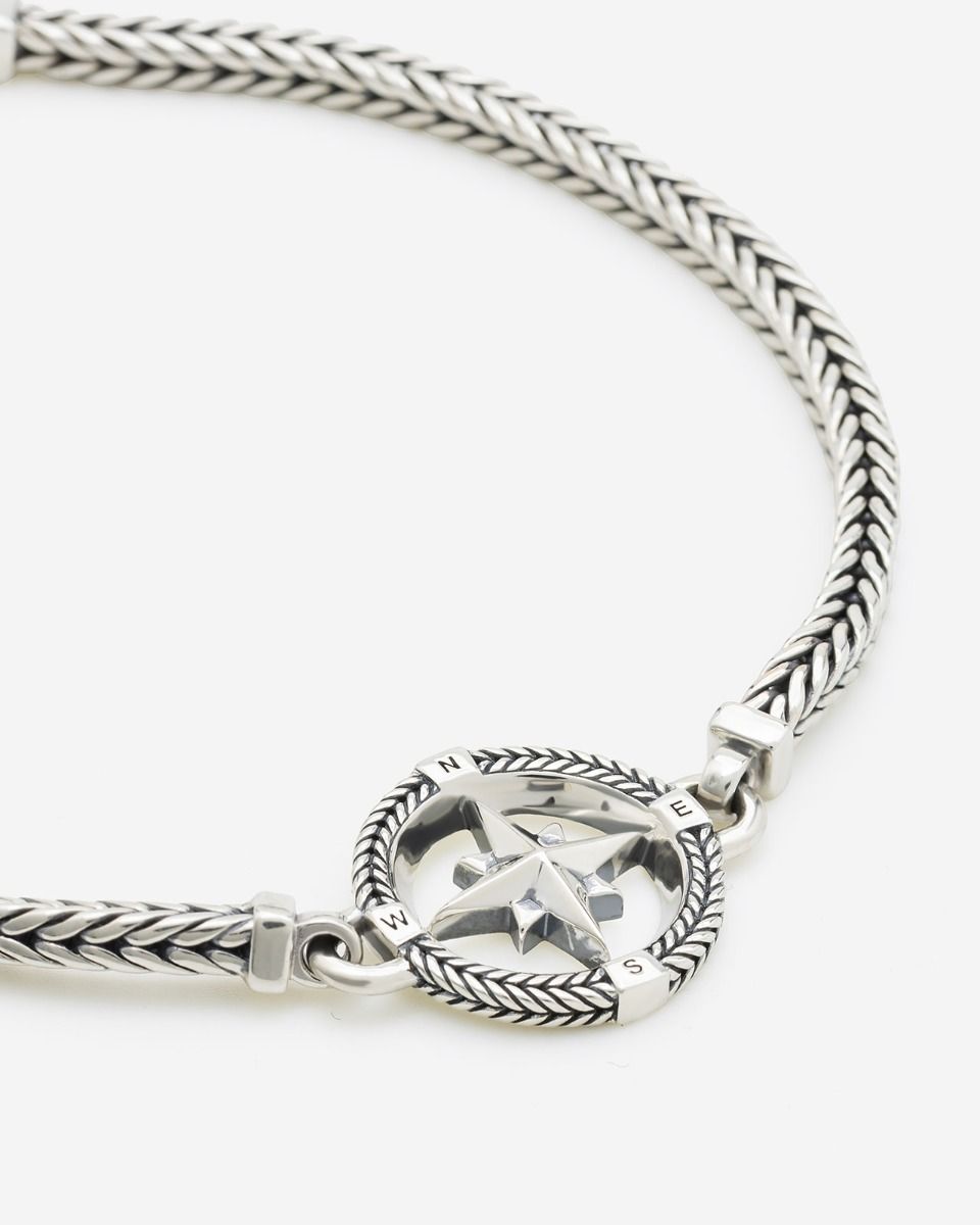 BUDDHA TO BUDDHA BARBARA MINI KOMPAS ARMBAND ZILVER