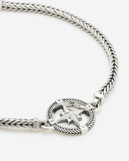 BUDDHA TO BUDDHA BARBARA MINI KOMPAS ARMBAND ZILVER