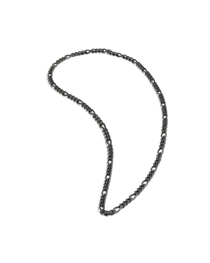 GEMENI FIGARO PRIMO KETTING 3MM MET ZWARTEN AFWERKING