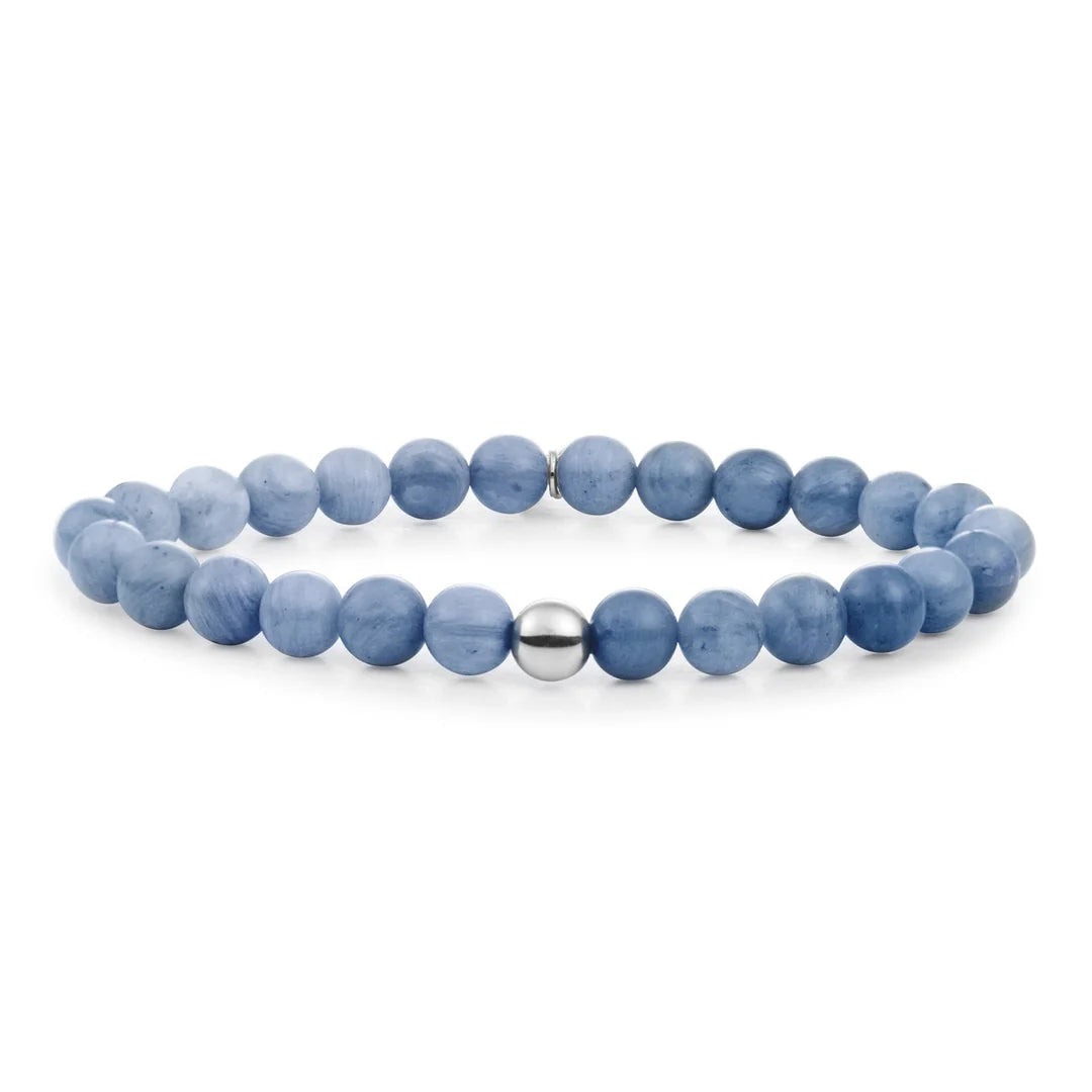 SPARKLING Bracelet Blue Aventurine Saturn Large Silver 6MM