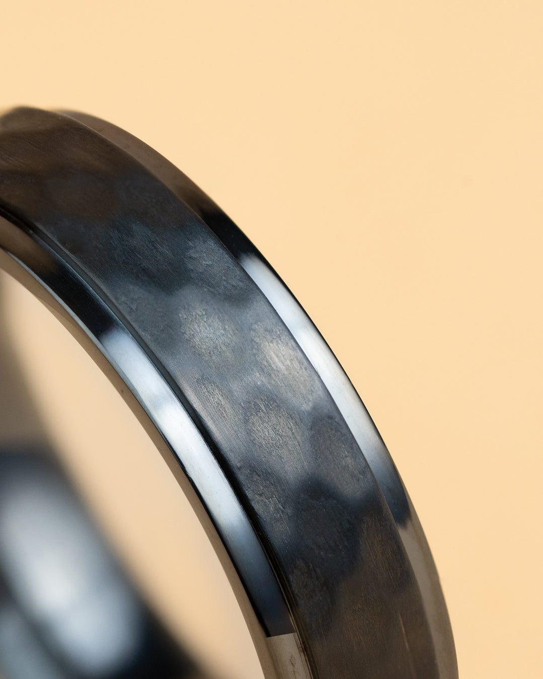 GEMINI Duplus 6mm Titanium ring with black on black finish