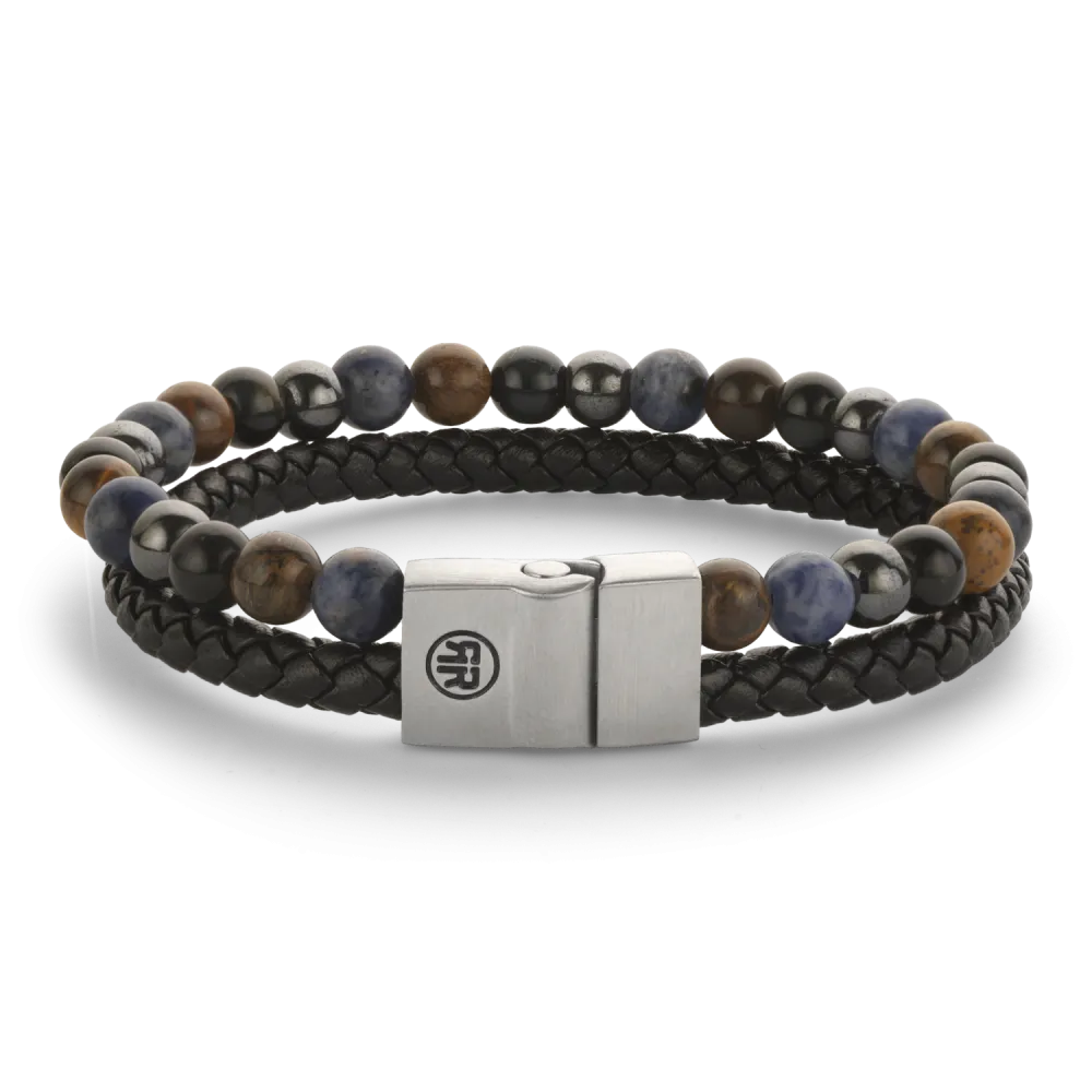 Rebel & Rose Armband Full Metal Combo 12mm Blue Rain