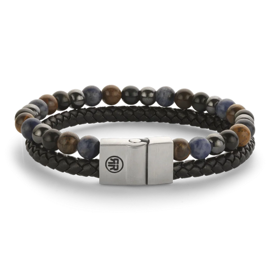 Rebel & Rose Armband Full Metal Combo 12mm Blue Rain