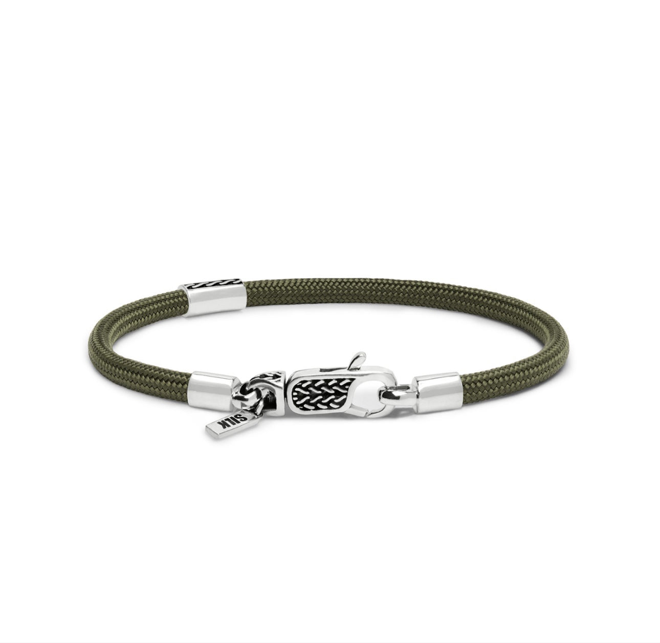SILK 785EM1 ARMBAND ZILVER & PARACORD
