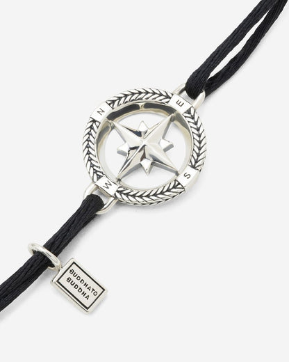 BUDDHA TO BUDDHA BARBARA MINI KOMPAS KOORD ARMBAND ZILVER
