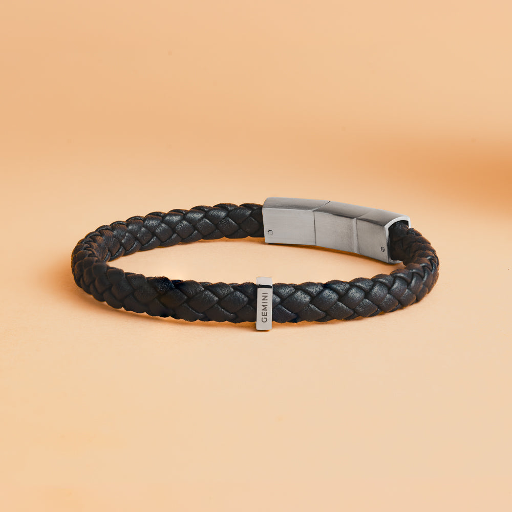 GEMENI UNA ARMBAND NAPPA LEDER DONKER BLAUW