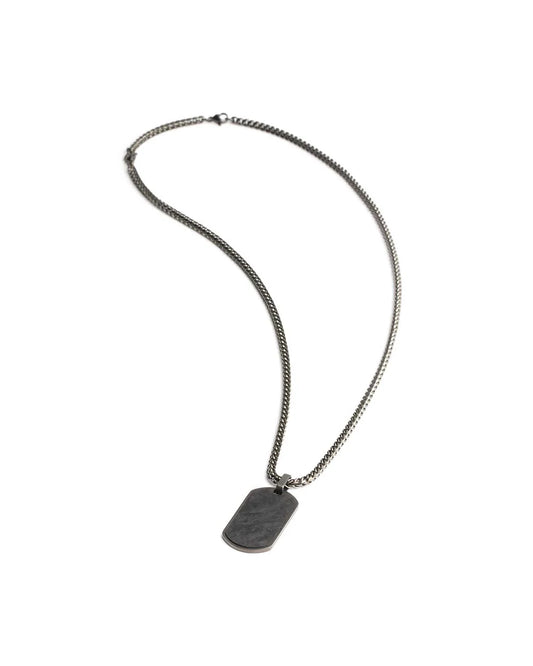 GEMENI ZWARTE KETTING MET CARBON HANGER
