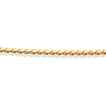 SPARKLING Necklace Serpentine Chain Gold Plated Silver 42CM