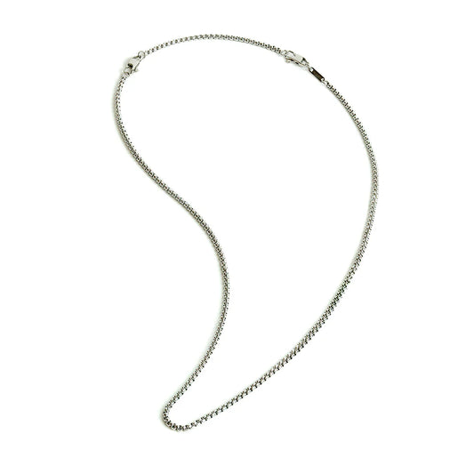 GEMENI VITO BOXEL KETTING 3MM MET ZILVEREN AFWERKING