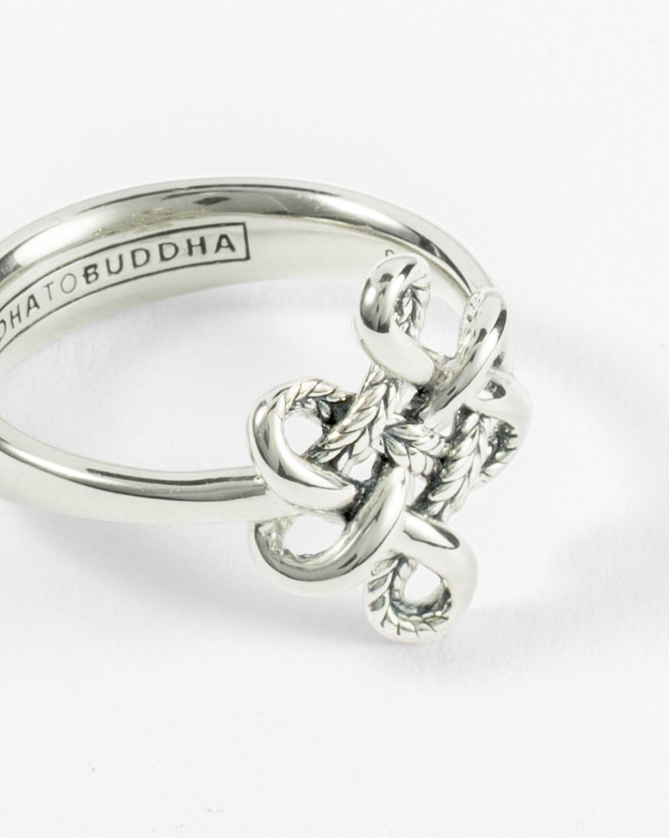 BUDDHA TO BUDDHA RING ENDLESS KNOT ZILVER
