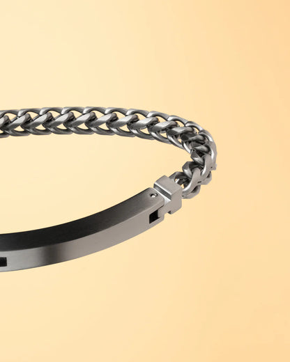 GEMENI OPUS ARMBAND 5MM ROESTVRIJSTAAL ZWART