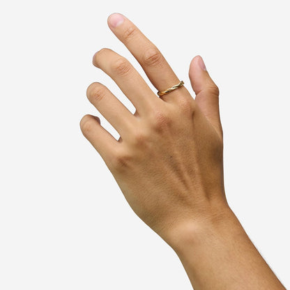 BUDDHA TO BUDDHA KATJA STACKING RING TWIST VERGULD