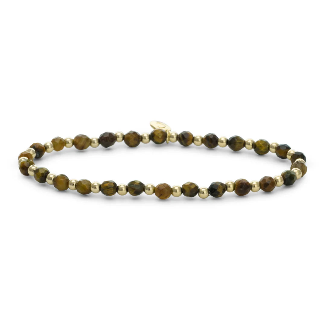 SPARKLING Bracelet Tiger Eye Interstellar Gold 3 MM