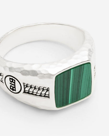 BUDDHA TO BUDDHA TANGGUH SMALL RING MALACHITE ZILVER