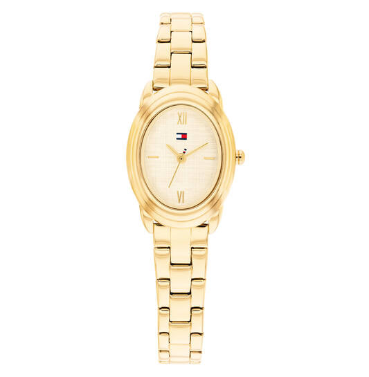 Tommy Hilfiger DEMI OVAL Goudkleurig 28MM TH1782875