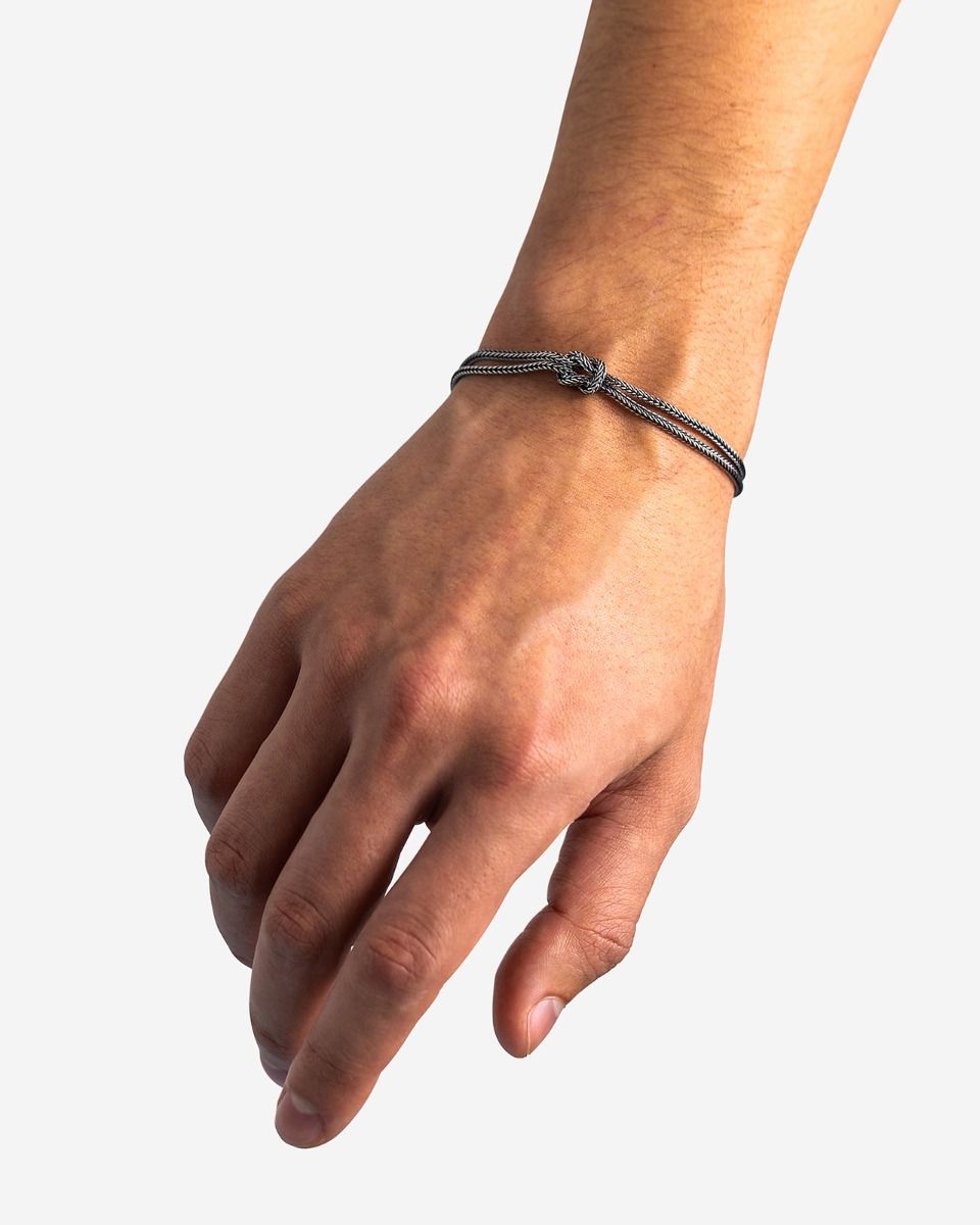 BUDDHA TO BUDDHA ARMBAND BARBARA MINI GEKNOOPT ZILVER