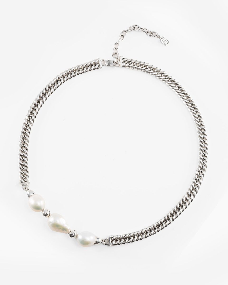 BUDDHA TO BUDDHA KETTING BAROK PAREL CHAIN ZILVER