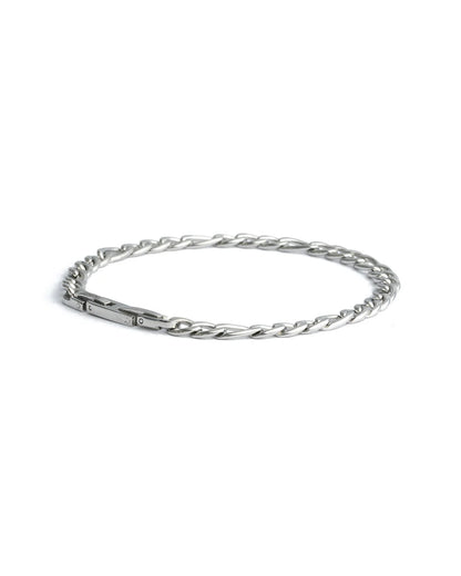 GEMENI FLORTIS FIGARO ARMBAND 5MM MET ZILVEREN AFWERKING