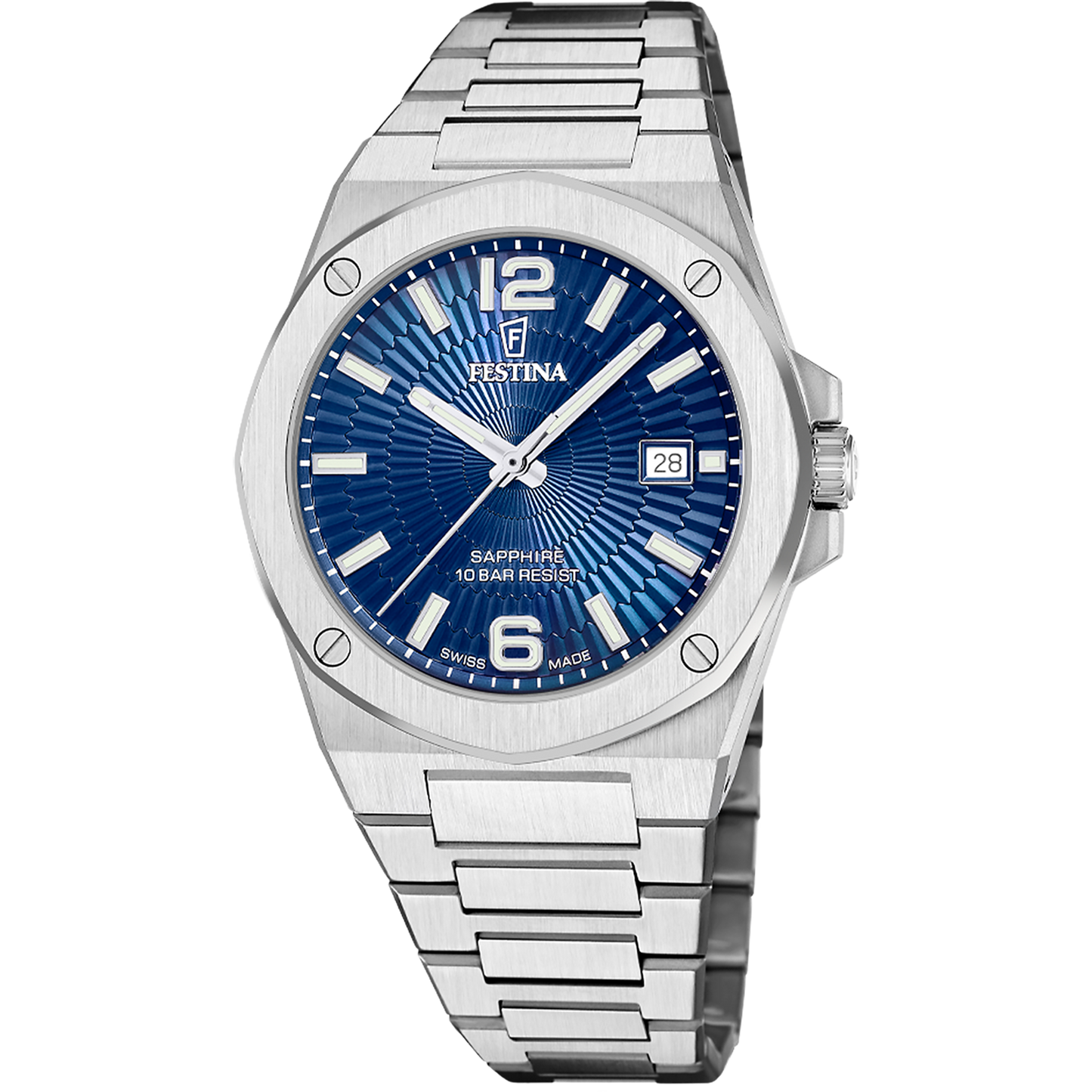 FESTINA HEREN HORLOGE SWISS MADE BLAUW VALEE F22000/2