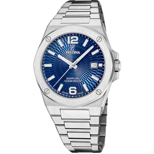FESTINA HEREN HORLOGE SWISS MADE BLAUW VALEE F22000/2