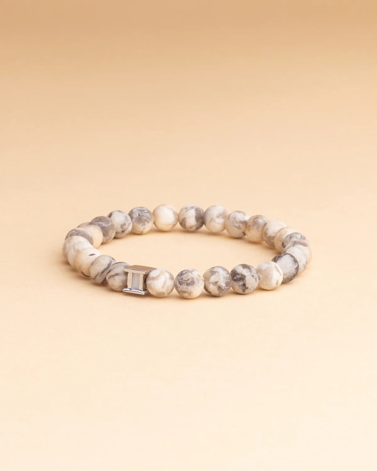GEMINI Mat Dune 8mm bracelet with matte Feldspar stone