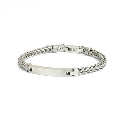 GEMENI OPUS ARMBAND 5MM ROESTVRIJSTAAL ZILVER