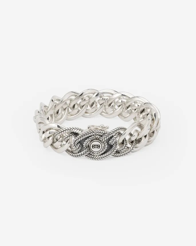 BUDDHA TO BUDDHA ARMBAND NATHALIE SMALL TEXTUUR ZILVER