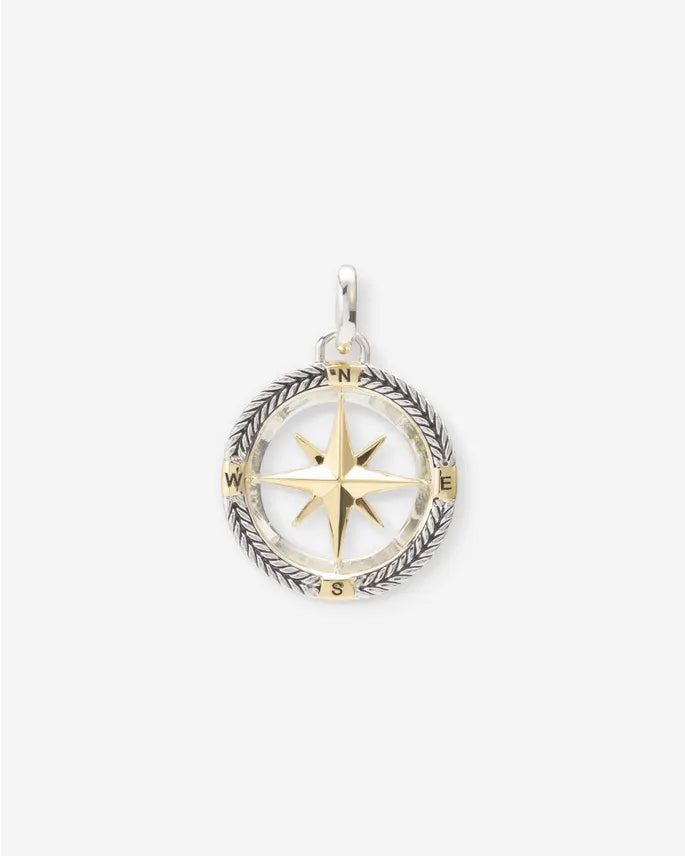 BUDDHA TO BUDDHA BARBARA COMPASS PENDANT BICOLOR