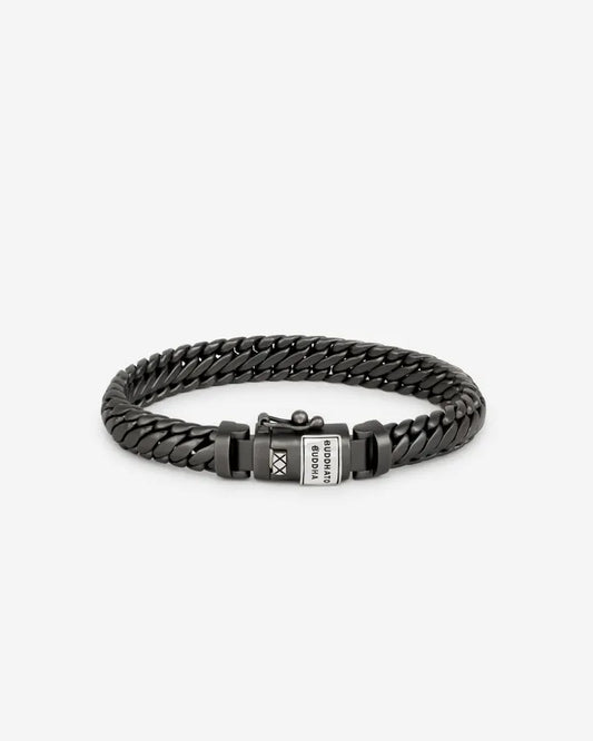 BUDDHA TO BUDDHA BEN XS BLACK RHODIUM ARMBAND ZILVER