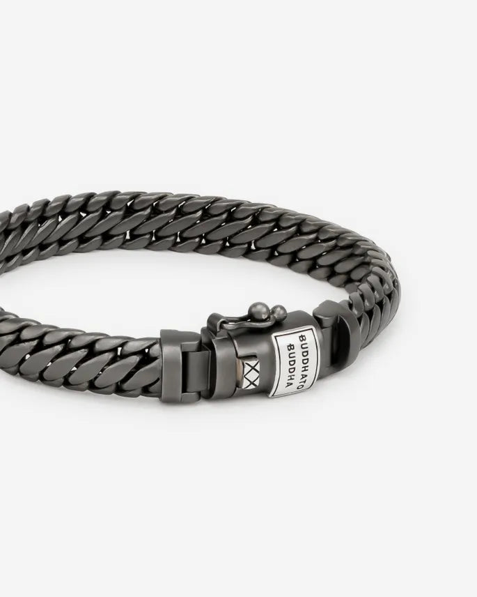 BUDDHA TO BUDDHA BEN XS BLACK RHODIUM ARMBAND ZILVER