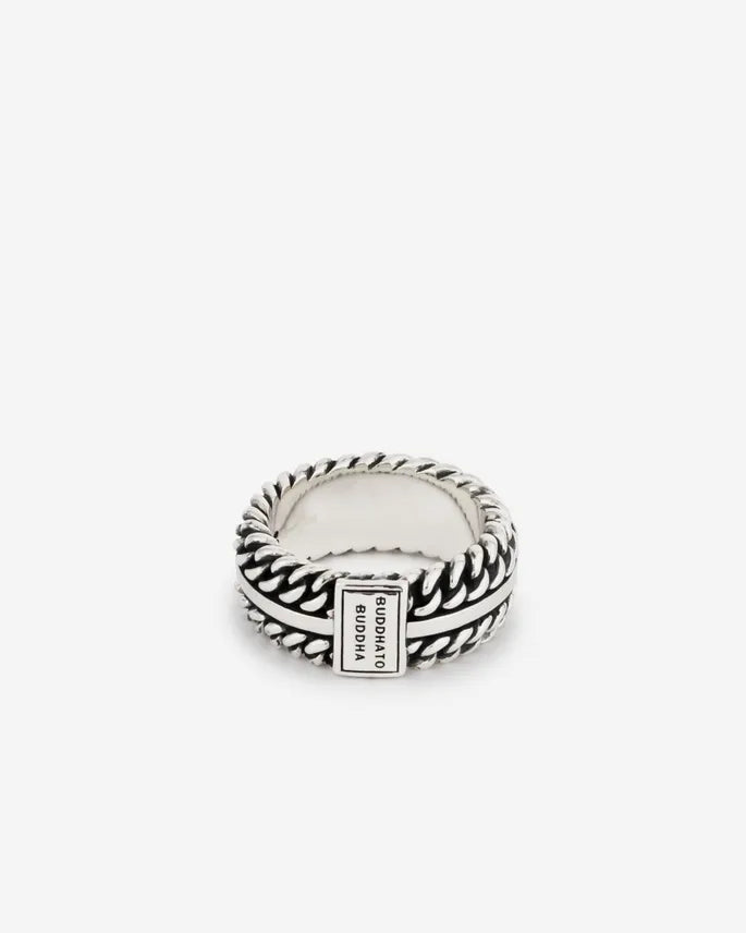 BUDDHA TO BUDDHA CHAIN TEXTURE RING