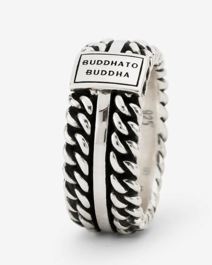 BUDDHA TO BUDDHA CHAIN TEXTURE RING