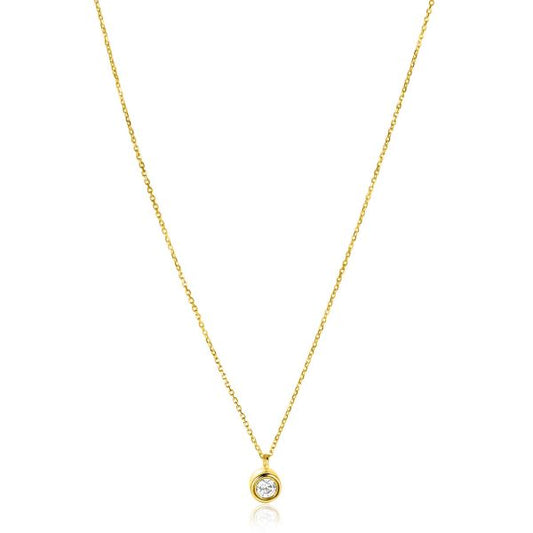 ZINZI GOLD 14KT COLLIER HANGER ZIRCONIA ZGC371